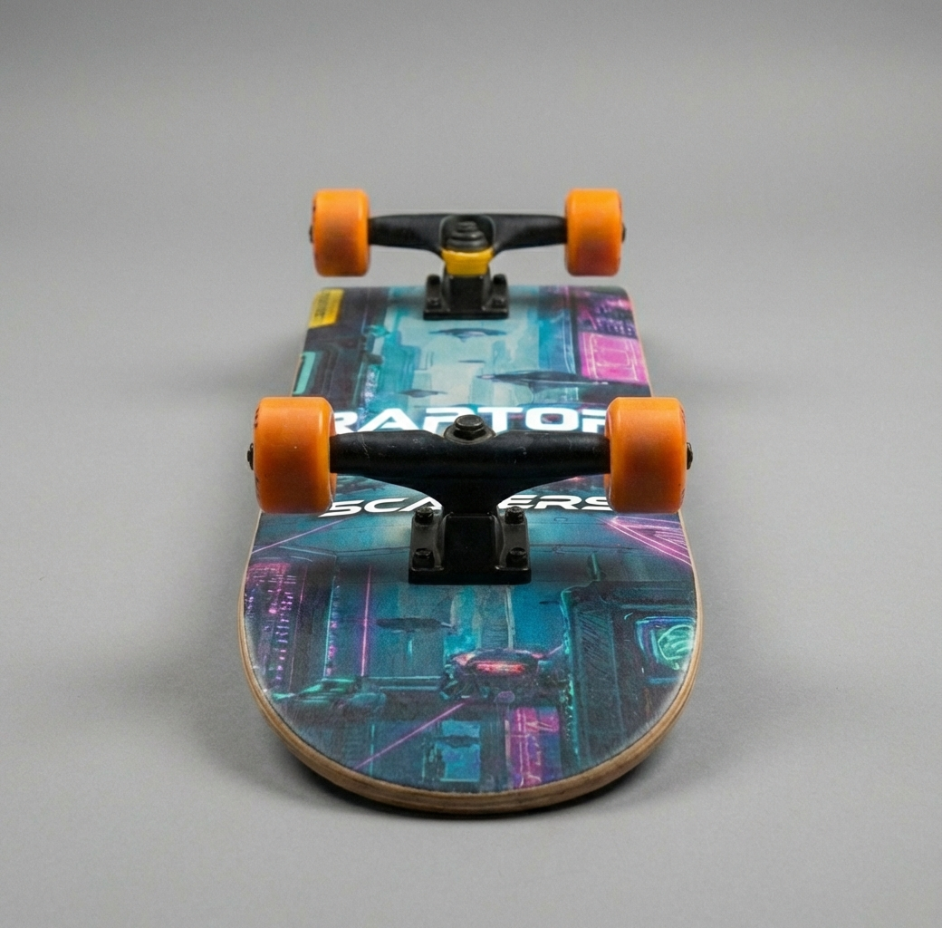 Scaters Raptor Skateboard - Top Down View