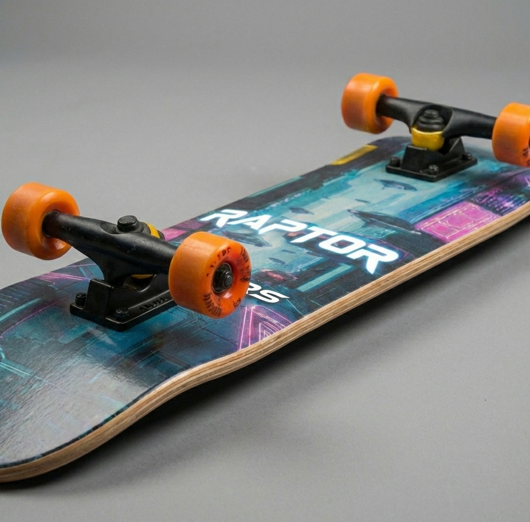 Scaters Raptor Skateboard - Side Profile View