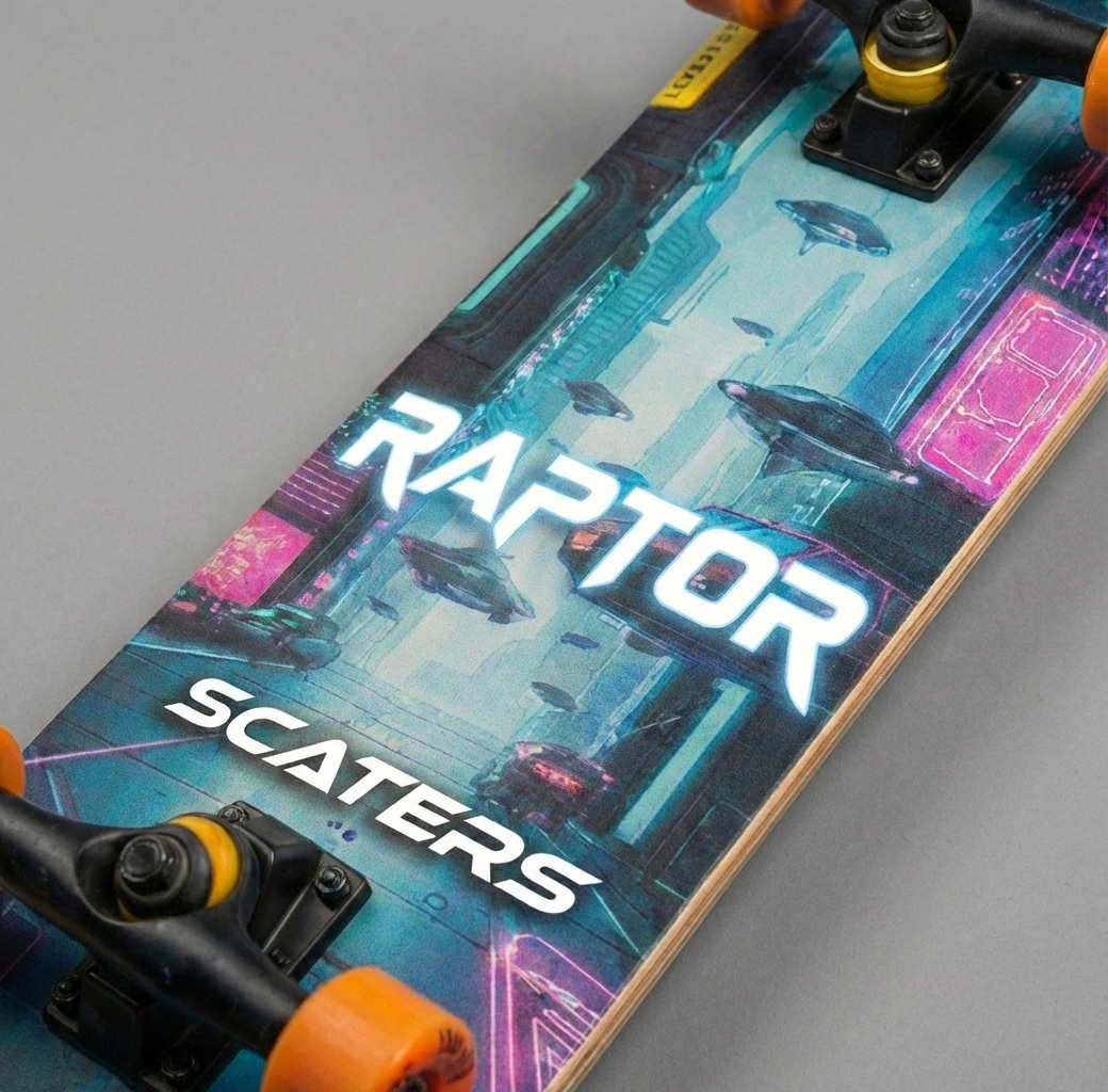 Scaters Raptor Skateboard - Close-up Detail